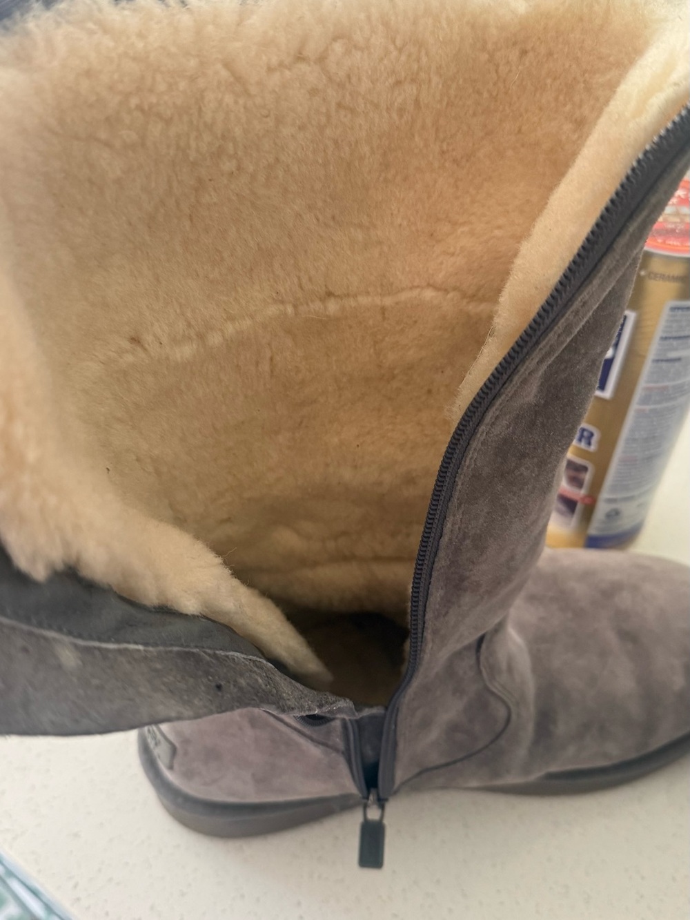 Uggs Tall Suede Winter Boots - Gray - Picture 4 of 6